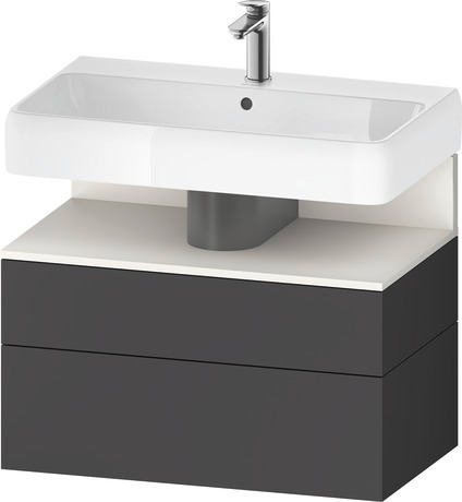 Wastafelonderbouw hangend, QA4394084490000 Grafiet Mat Decor, Nis: Wit Supermat, Decor