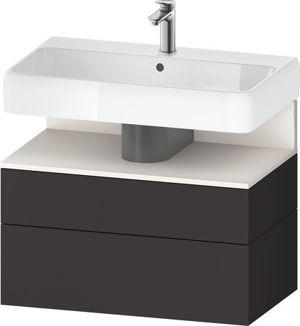 Wastafelonderbouw hangend, QA4394084800000 Grafiet Supermat Decor, Nis: Wit Supermat, Decor