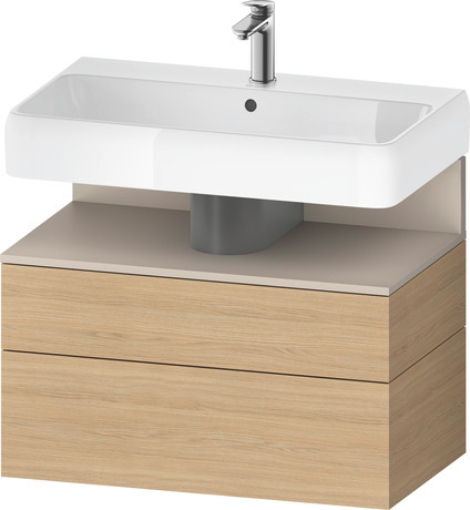 Wastafelonderbouw hangend, QA4394091300000 Natuur eiken Mat Decor, Nis: Taupe Mat, Decor