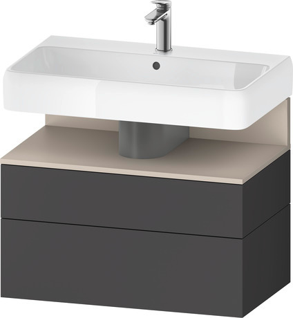 Wastafelonderbouw hangend, QA4394091490000 Grafiet Mat Decor, Nis: Taupe Mat, Decor