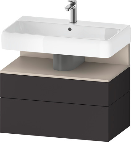 Wastafelonderbouw hangend, QA4394091800000 Grafiet Supermat Decor, Nis: Taupe Mat, Decor