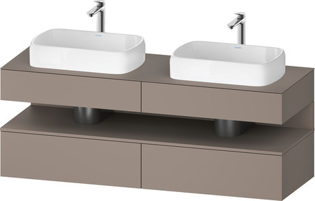 Console wastafelonderbouw hangend, QA4779043430000 front: Basalt Mat, Decor, corpus: Basalt Mat, Decor, console: Basalt Mat, Lak, Nis: Basalt Mat, Decor
