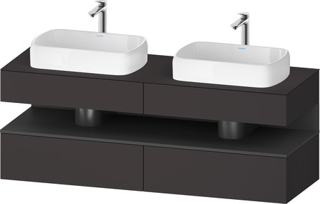 Console wastafelonderbouw hangend, QA4779049800000 front: Grafiet Supermat, Decor, corpus: Grafiet Supermat, Decor, console: Grafiet Supermat, Lak, Nis: Grafiet Mat, Decor