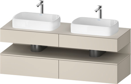 Console wastafelonderbouw hangend, QA4779083830000 front: Taupe Supermat, Decor, corpus: Taupe Supermat, Decor, console: Taupe Supermat, Lak, Nis: Taupe Supermat, Decor