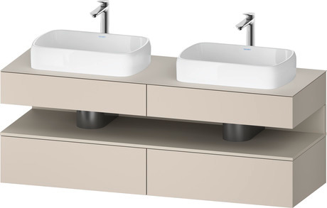 Console wastafelonderbouw hangend, QA4779083910000 front: Taupe Mat, Decor, corpus: Taupe Mat, Decor, console: Taupe Mat, Lak, Nis: Taupe Supermat, Decor