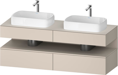 Console wastafelonderbouw hangend, QA4779091910000 front: Taupe Mat, Decor, corpus: Taupe Mat, Decor, console: Taupe Mat, Lak, Nis: Taupe Mat, Decor