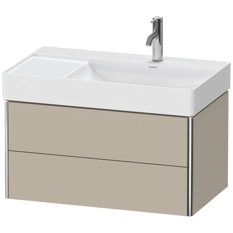 Waschtischunterbau wandhängend, XS416906060 Taupe Seidenmatt Lack