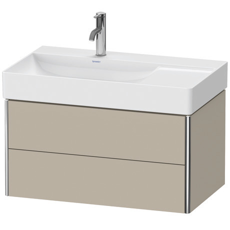 Waschtischunterbau wandhängend, XS416806060 Taupe Seidenmatt Lack