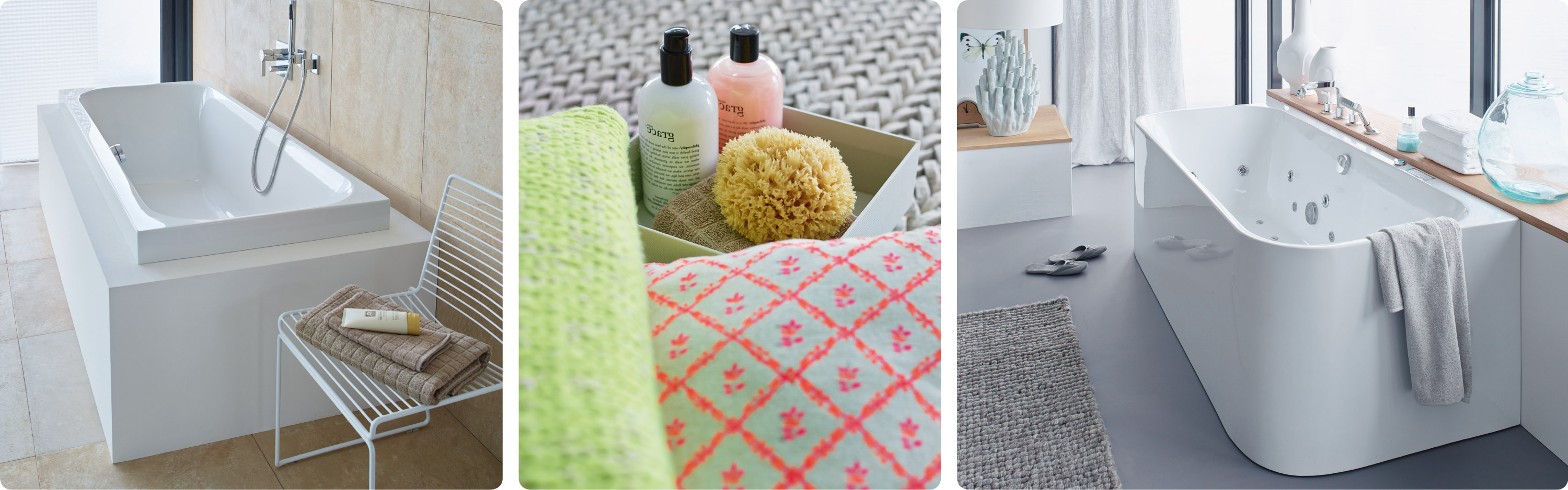 Kolaż z wannami Happy D.2