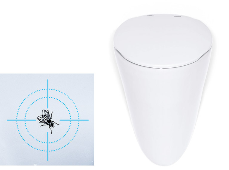 Zielfliege für Urinale