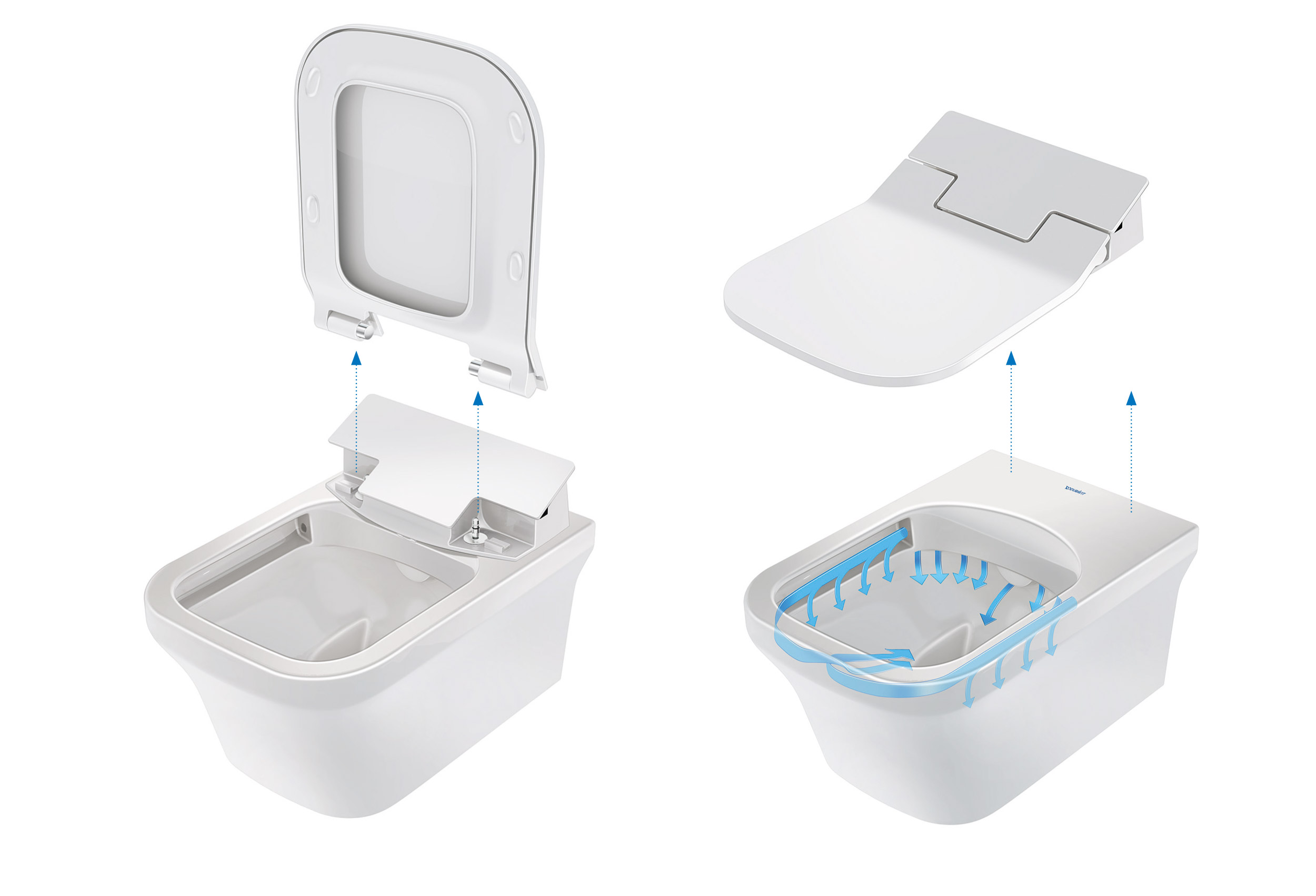 Duravit Komfort mit SensoWash Slim abnehmbarer Sitzgarnitur