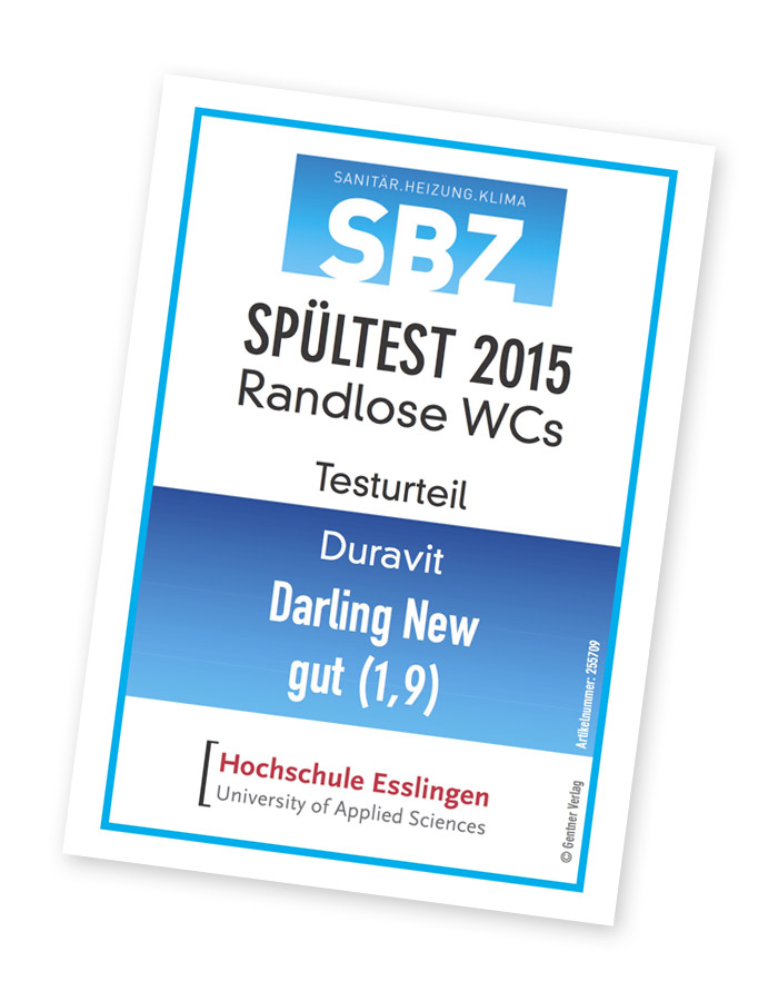 SBZ flush test for rimless toilets