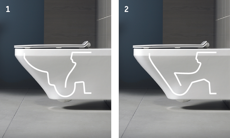 Siphonic and washdown toilet