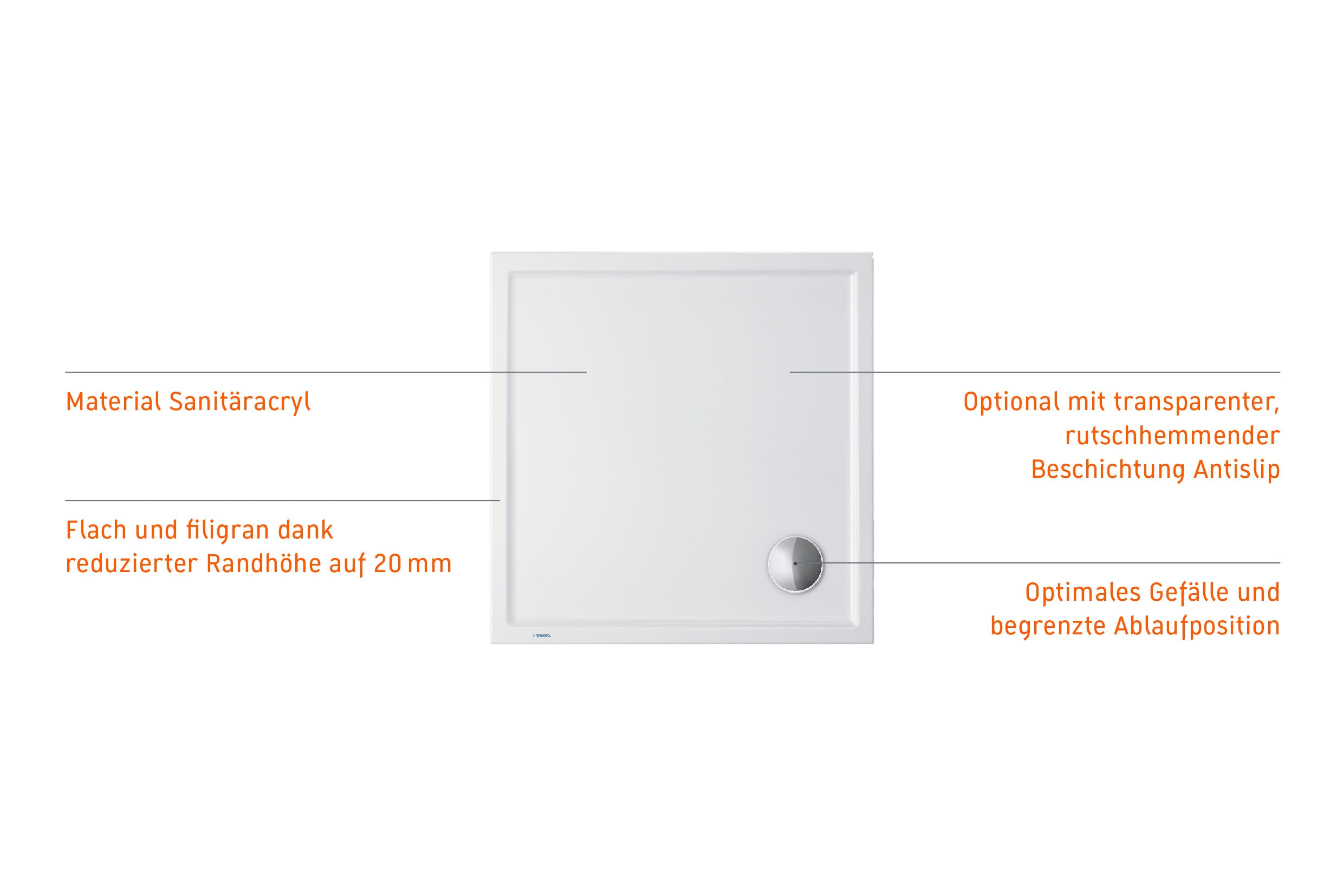 Starck Slimline shower with character features
