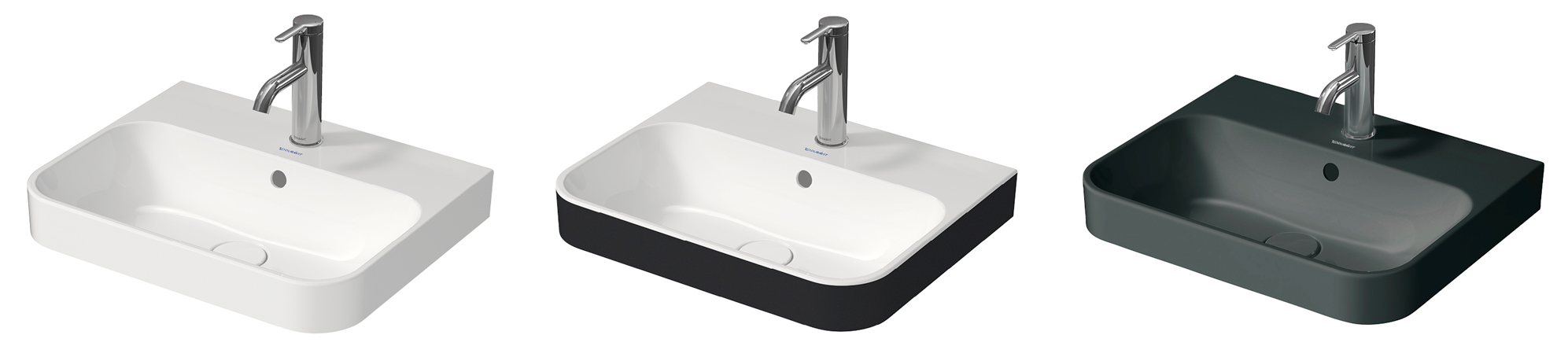 Various colors of Happy D.2 Plus washbowls
