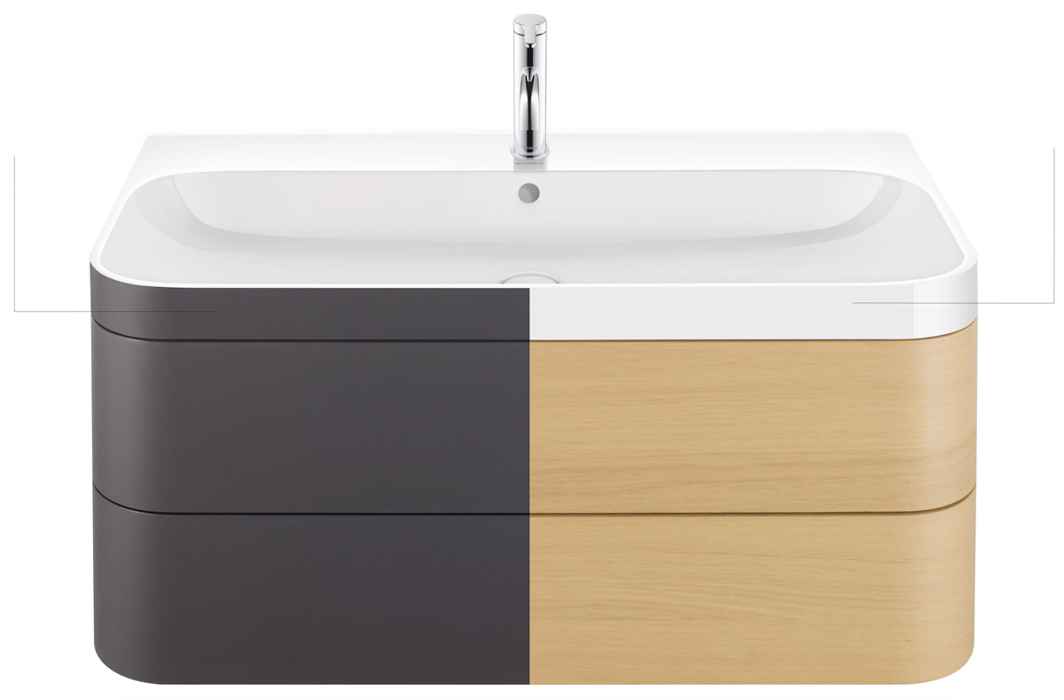 Happy D.2 Plus washbasin c-bonded and c-shaped
