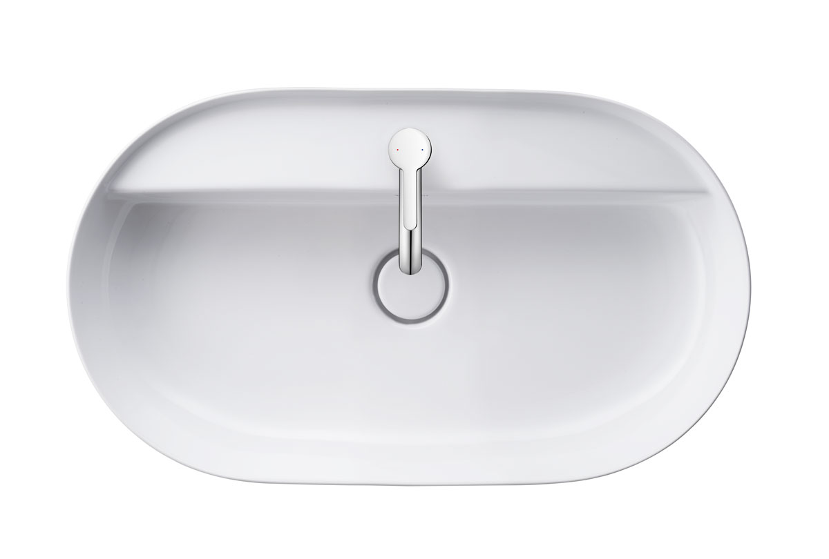 Luv washbowl with tap hole bench
