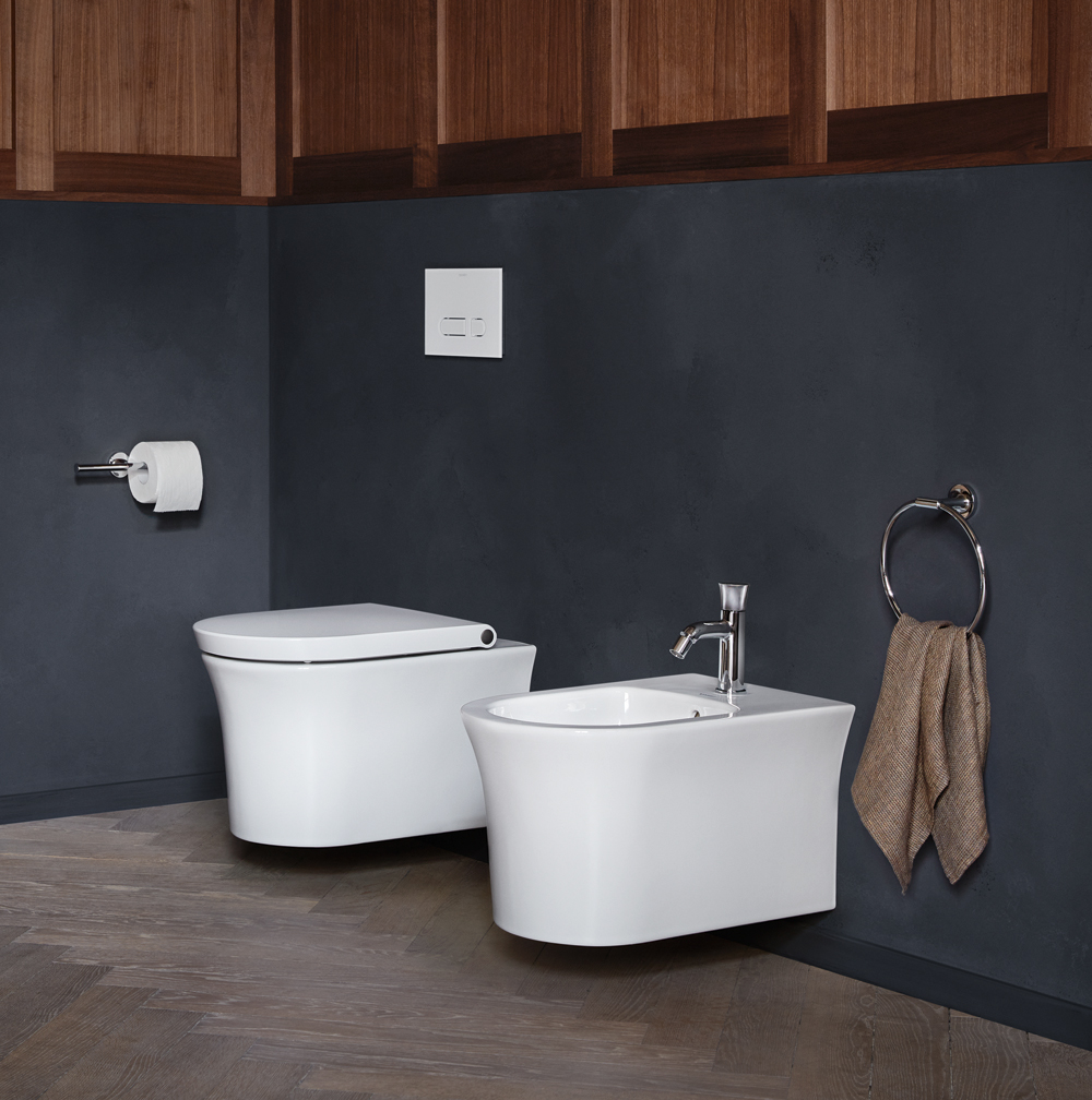 Toilet and bidet White Tulip wall mounted
