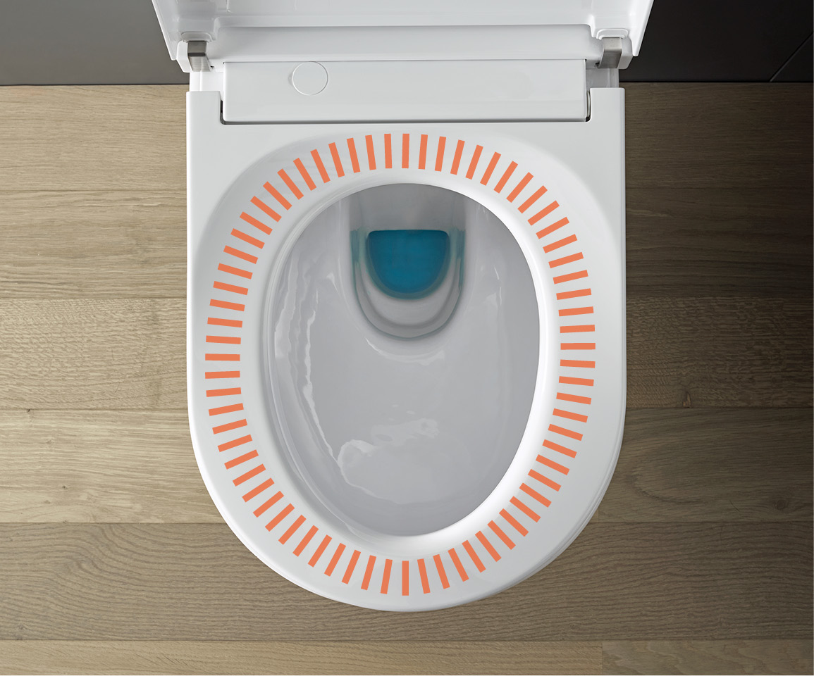 Seat heating of a Duravit SensoWash shower toilet