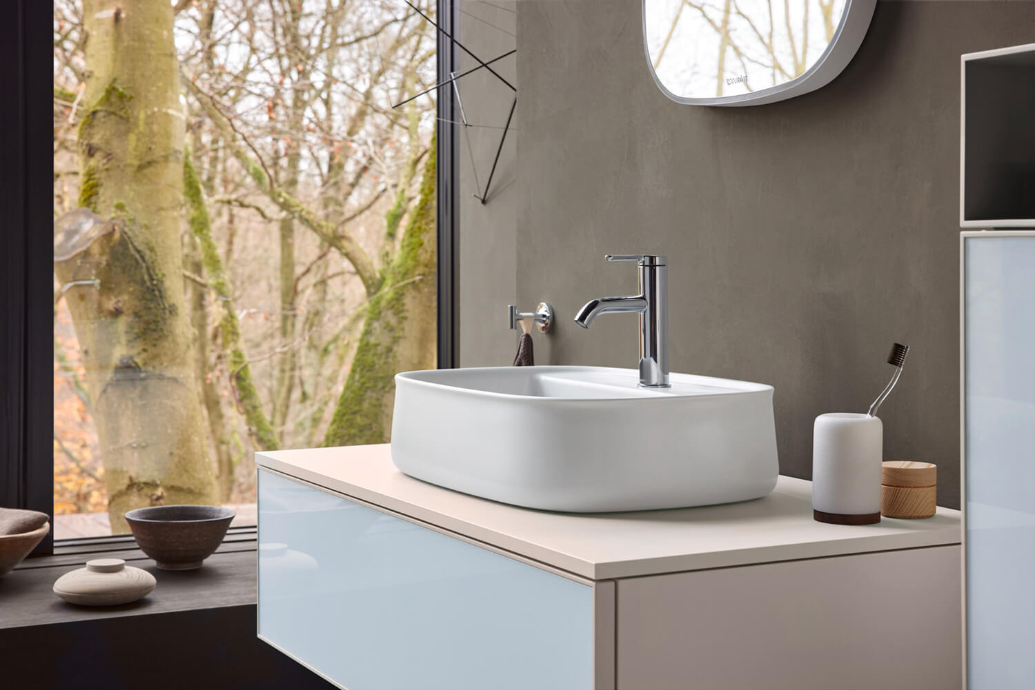 Zencha countertop sink with faucet
