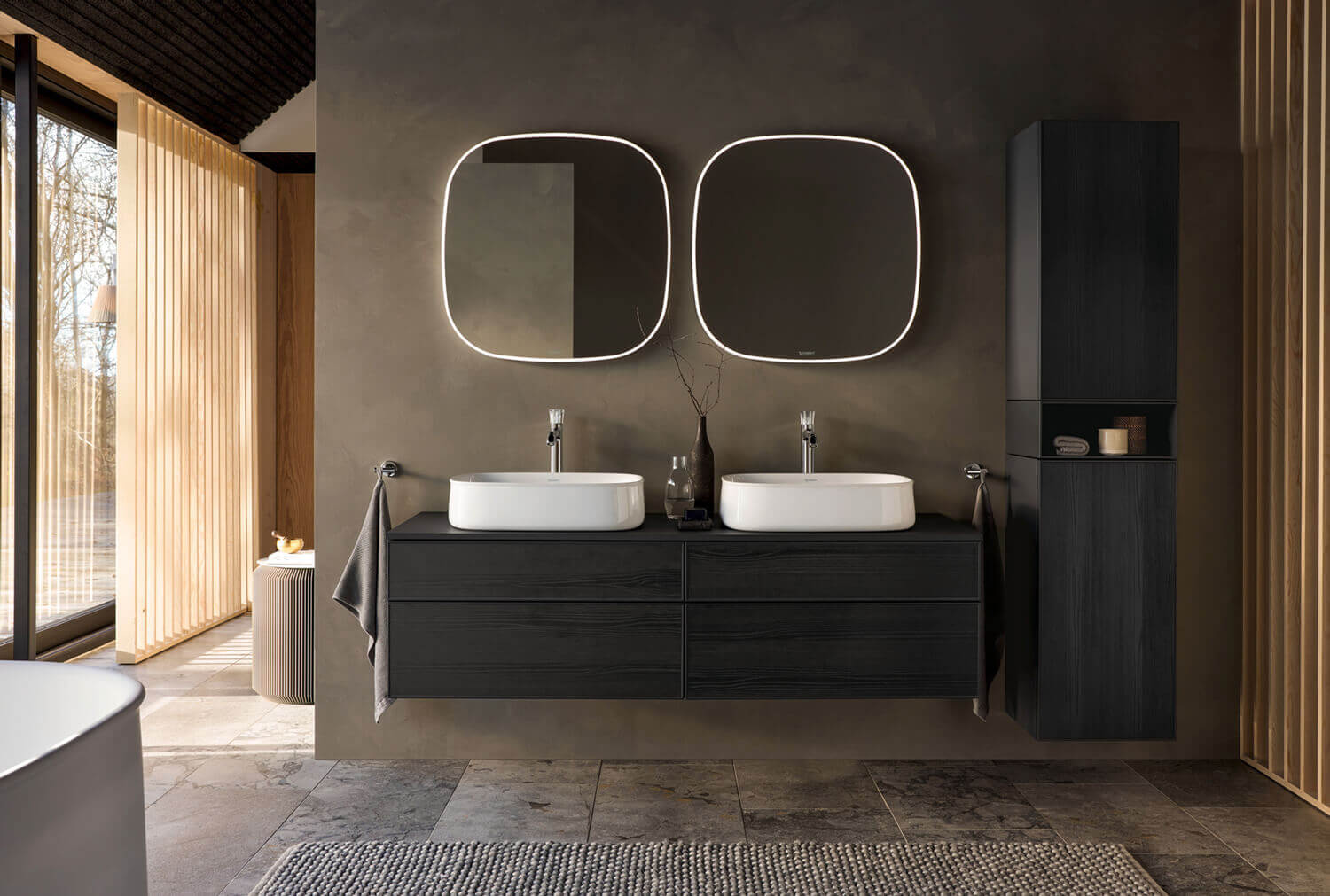 Modern bathroom with Zencha washbasin cabinet
