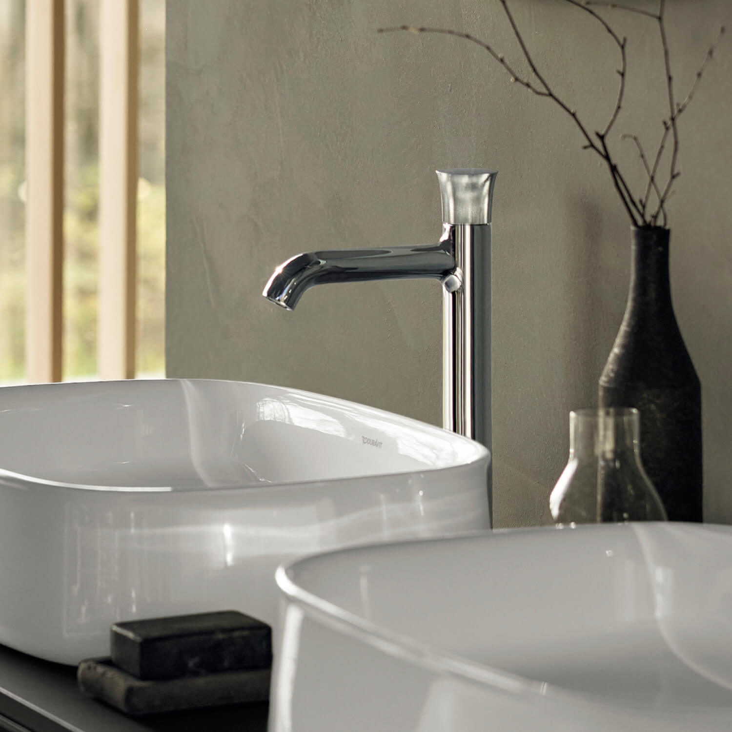 Zencha countertop washbasin in white