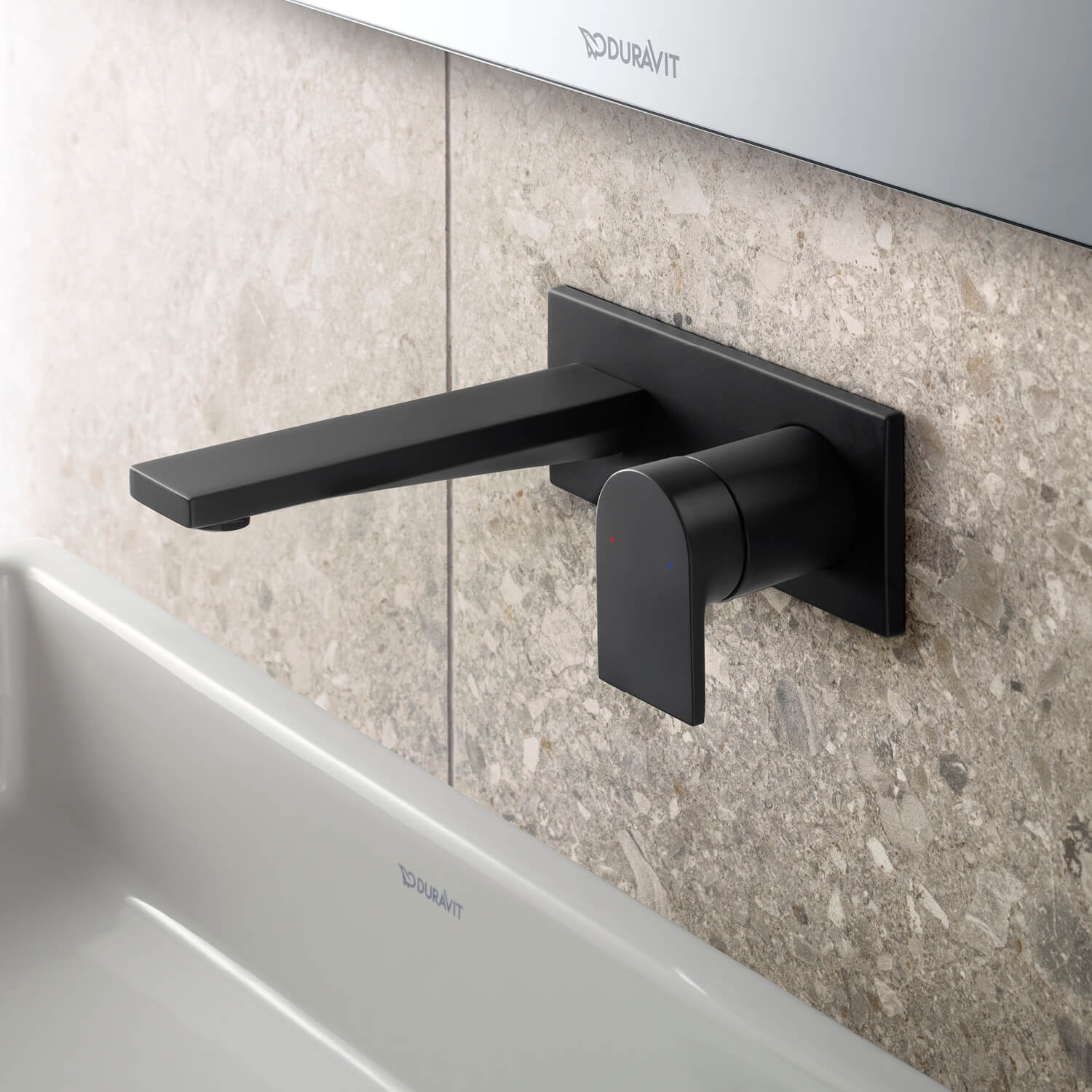 Concealed washbasin mixer Tulum black
