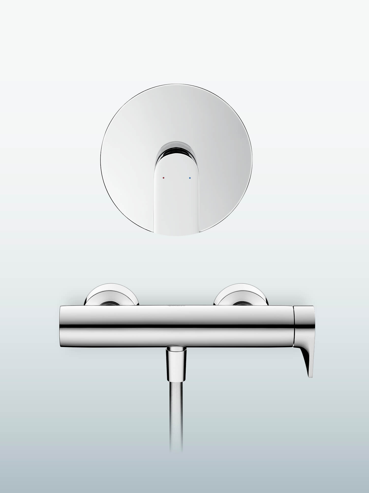 Surface mounted shower mixer Tulum chrome
