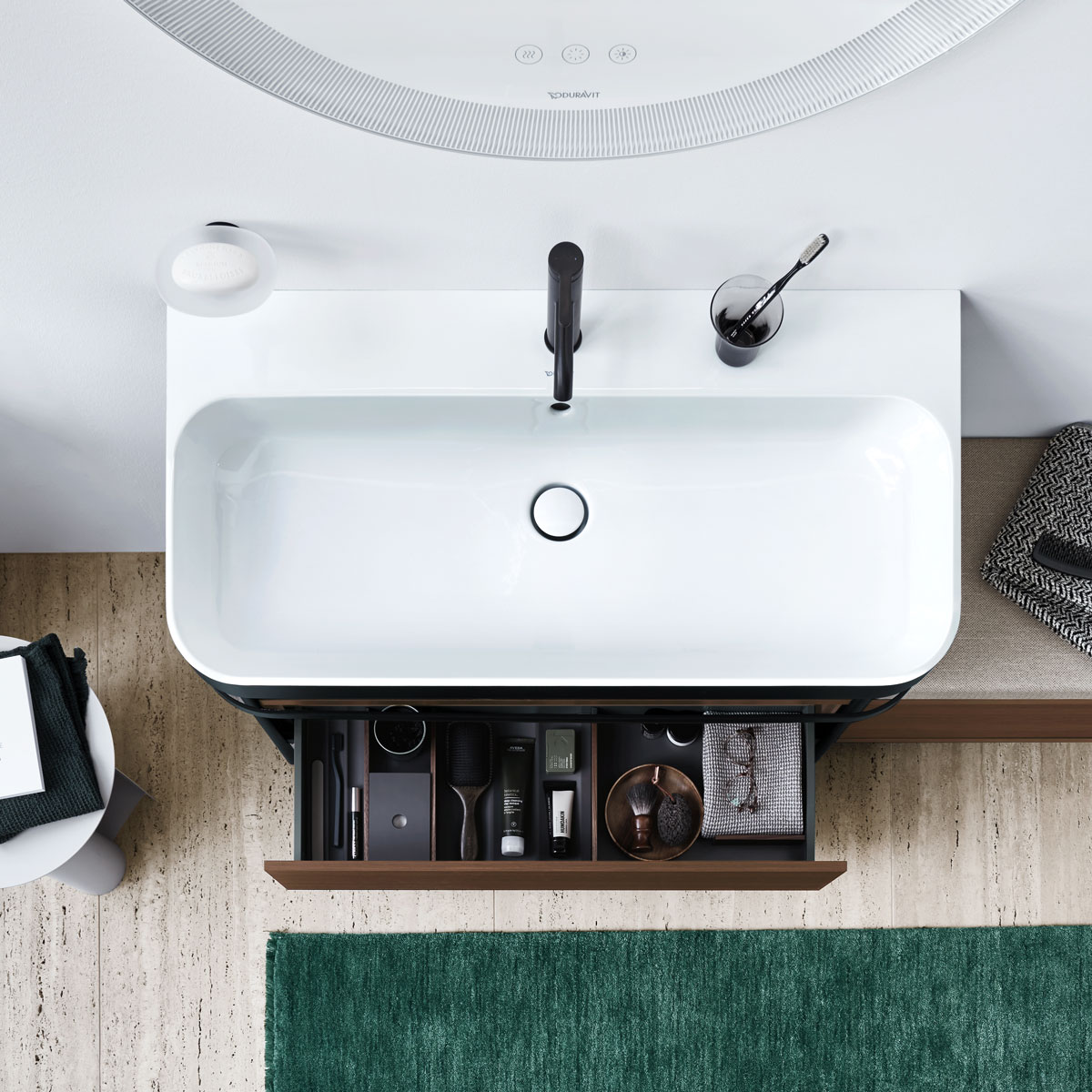 Base sottolavabo c-bonded Happy D.2 Plus con dotazione interna