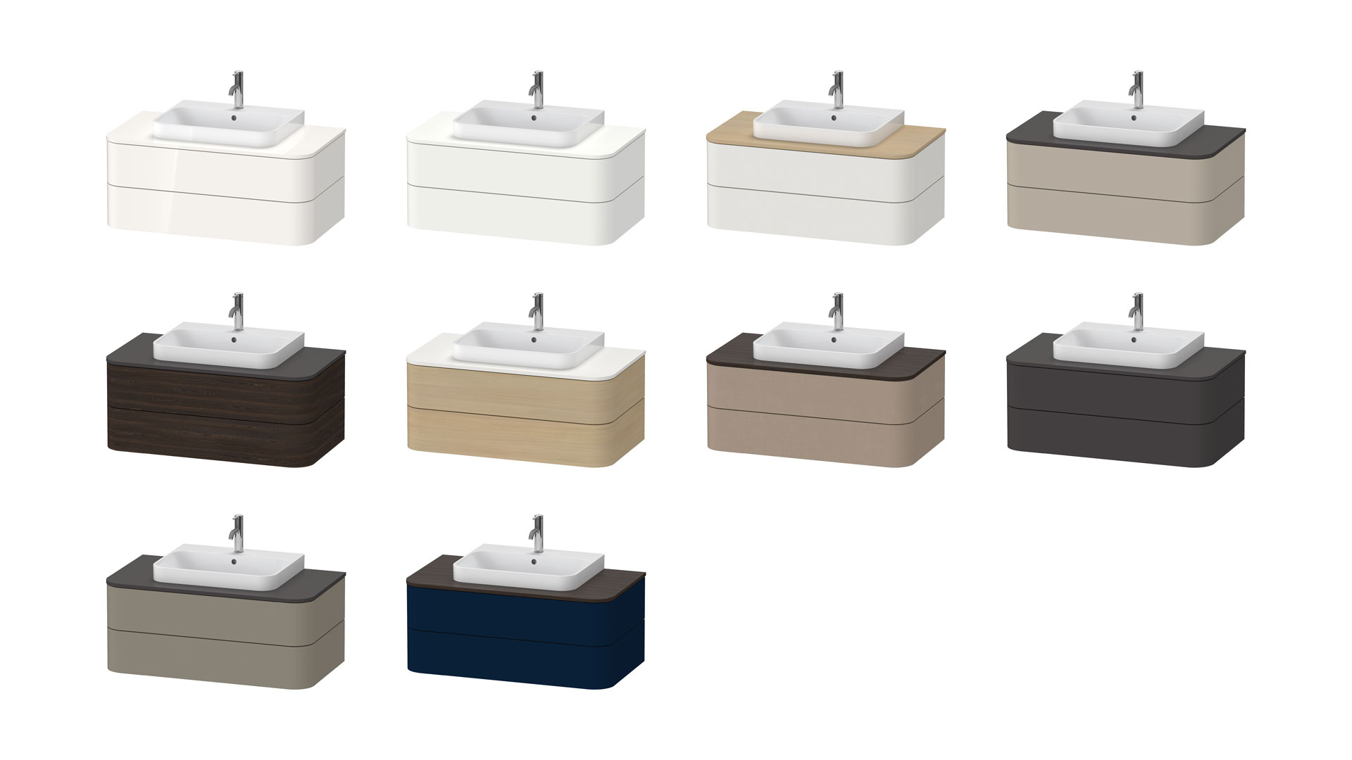 Happy D.2 Plus vanity unit colors
