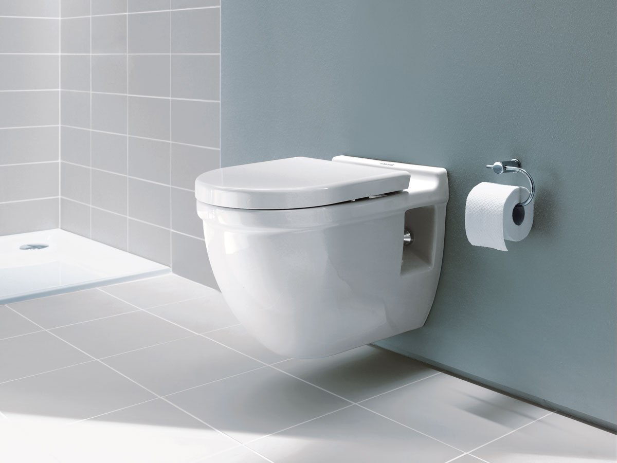 Comfort-height Starck 3 toilet wall mounted
