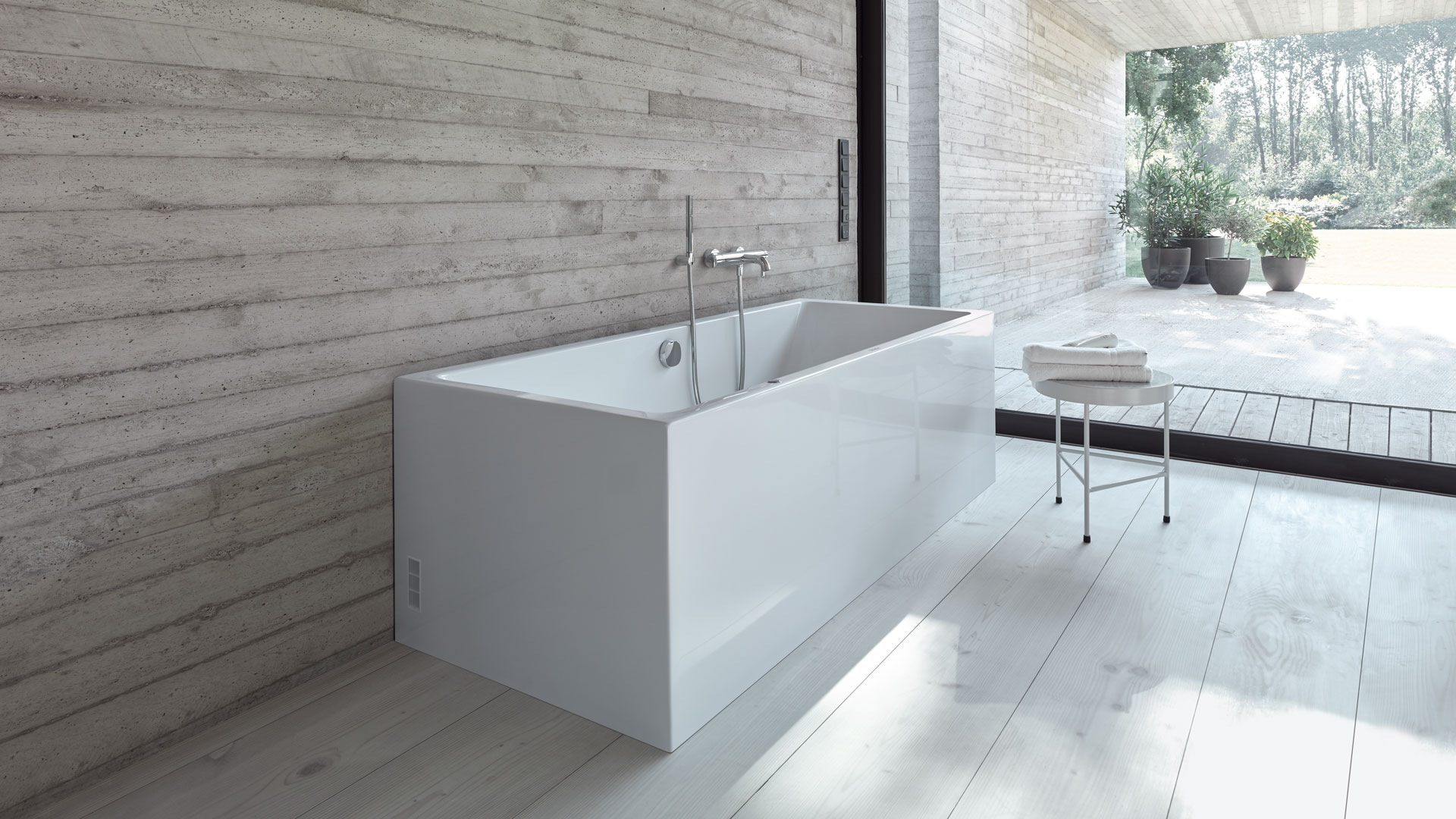 Vero Air whirlpool in a winter garden
