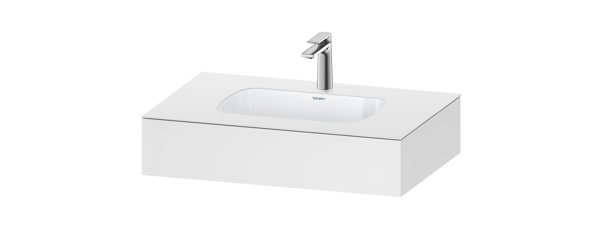 Consoles with Qatego built-in washbasin
