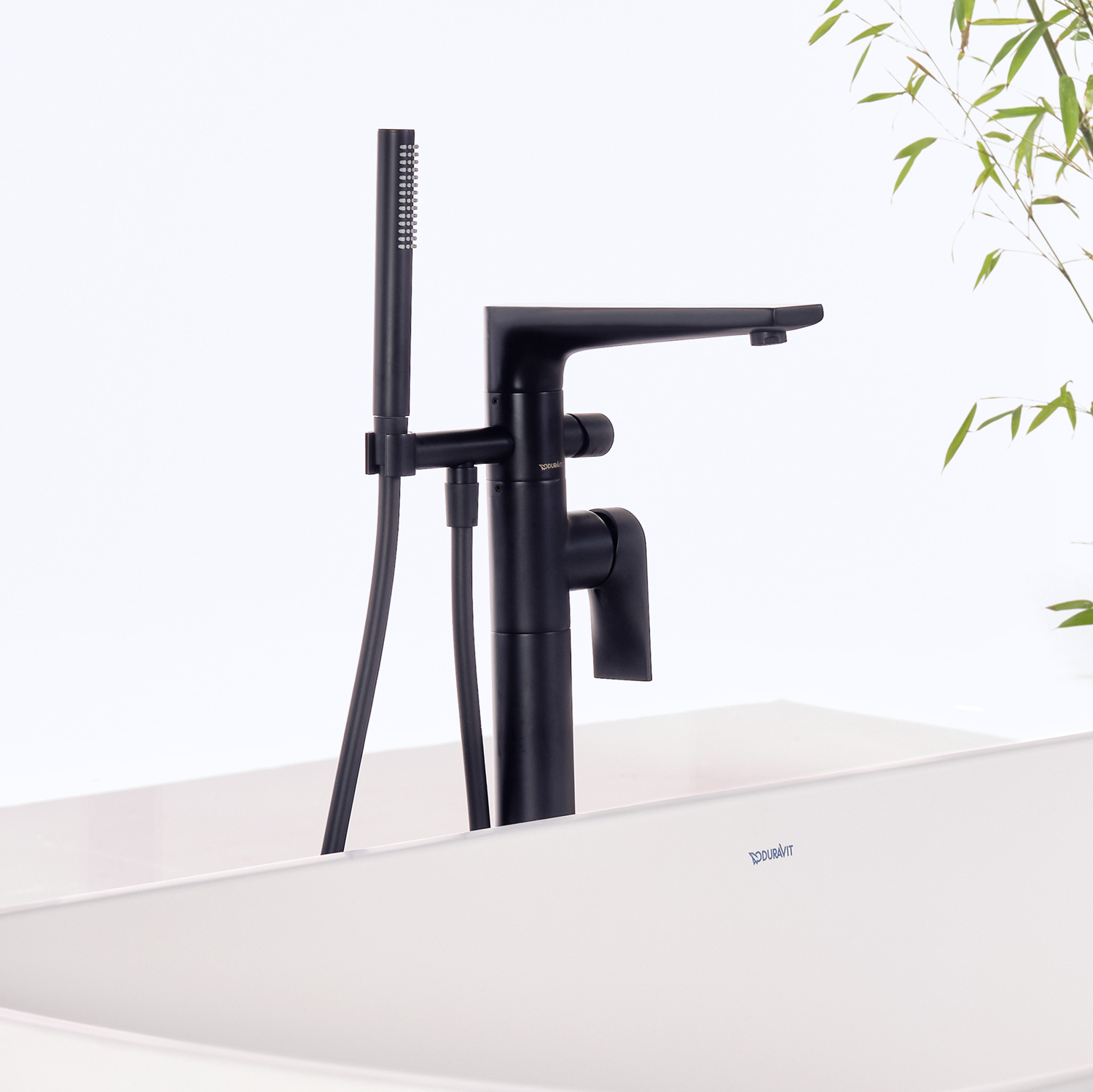 Tulum single-lever bathtub mixer floor standing in matt black
