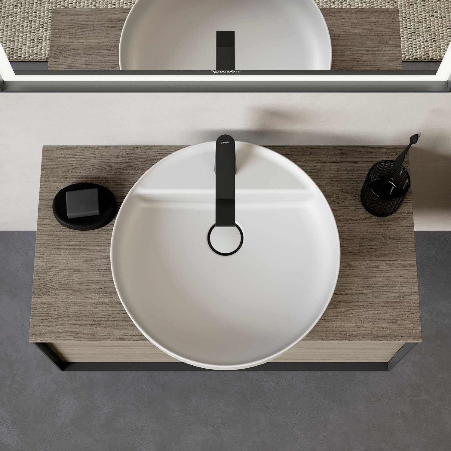 Round Vitrium countertop sink 
