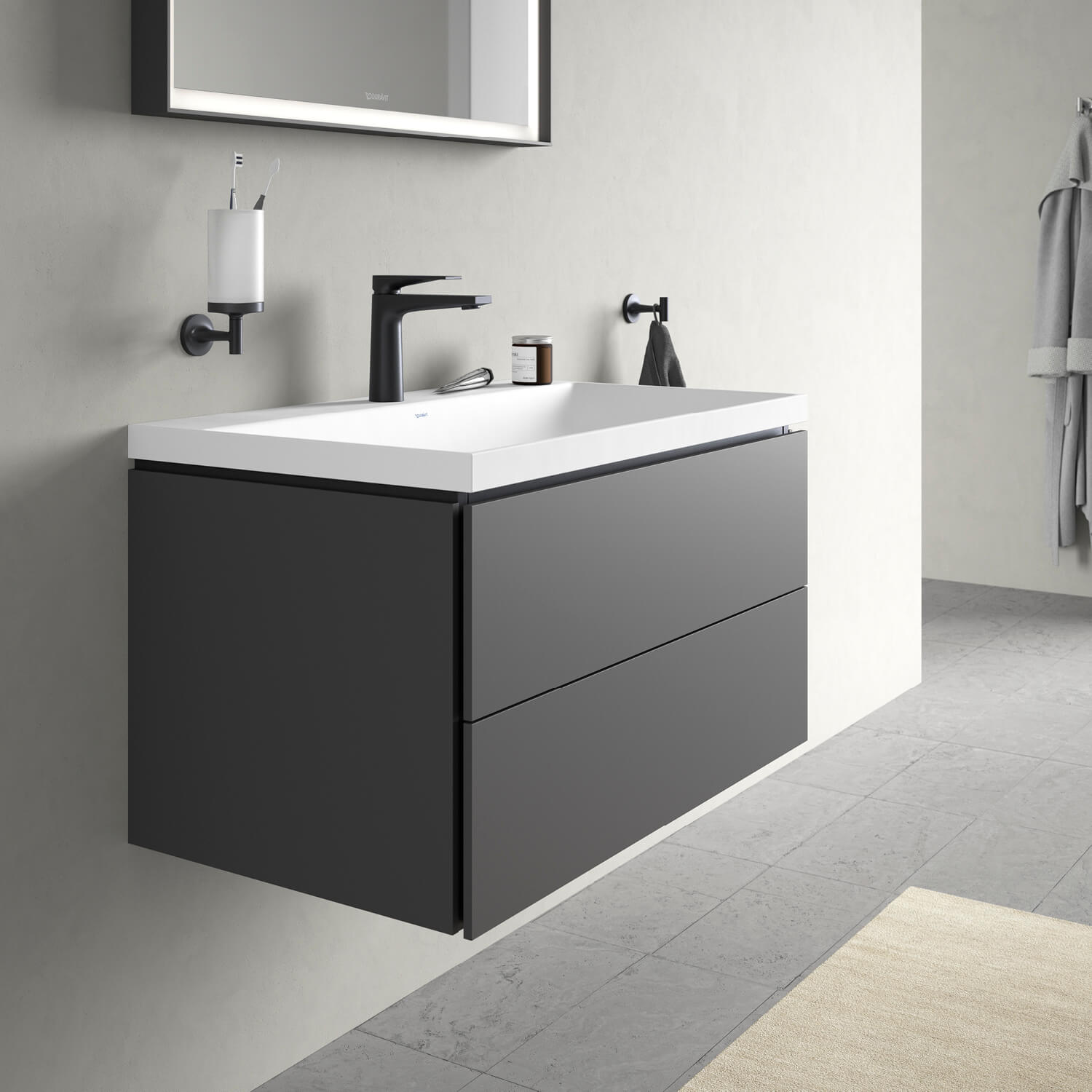 Washbasin Duravit L-Cube c-shaped
