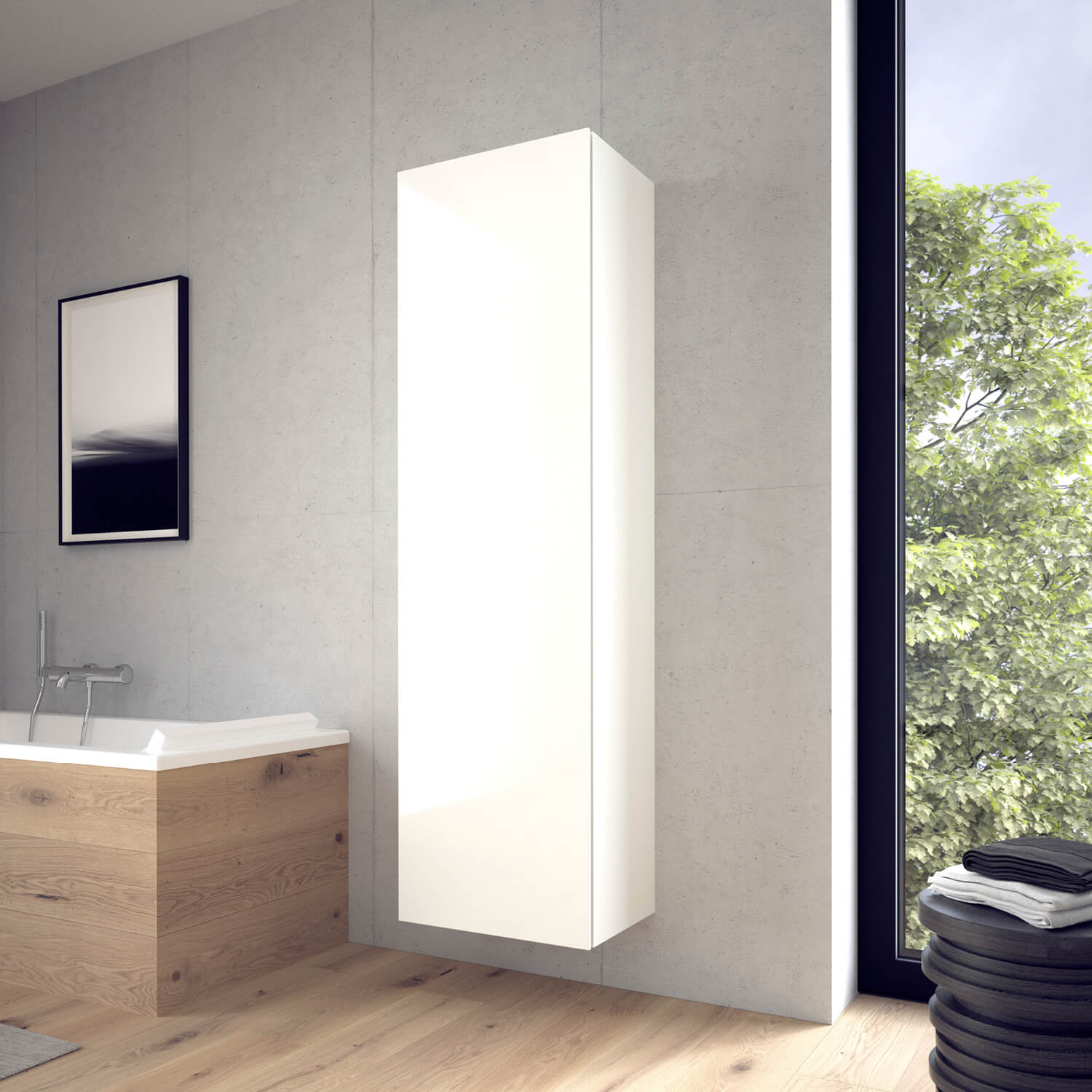 L-Cube tall cabinet in a clean design