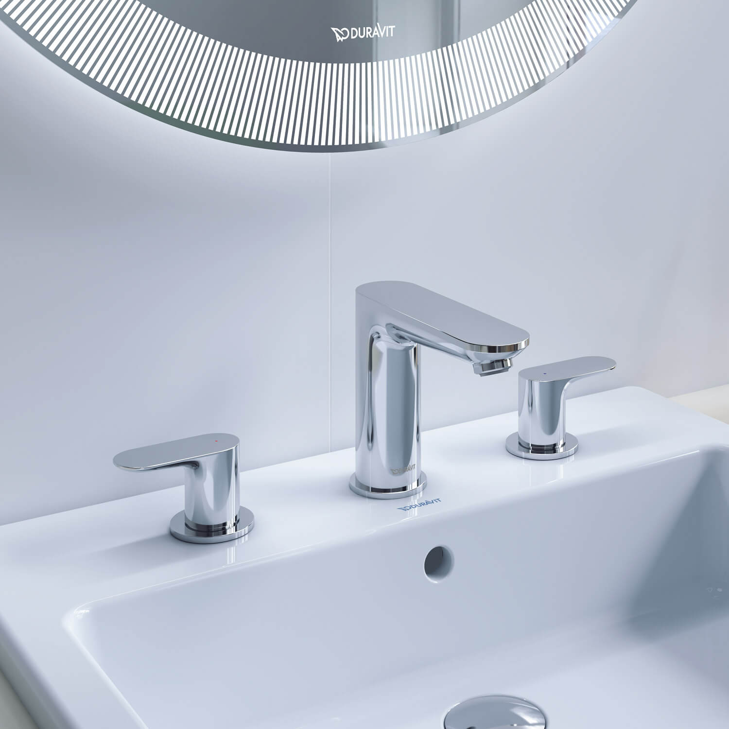 Wave 3-hole basin mixer
