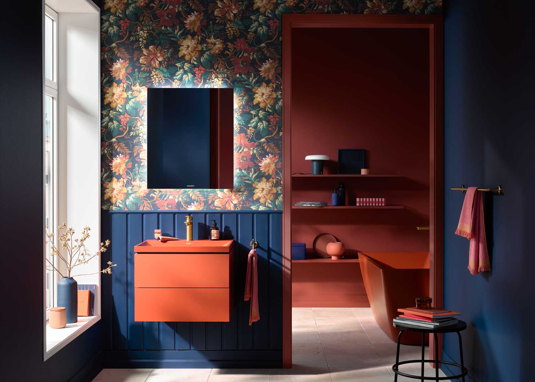 Duravit complete bathroom in Greenblue Matt