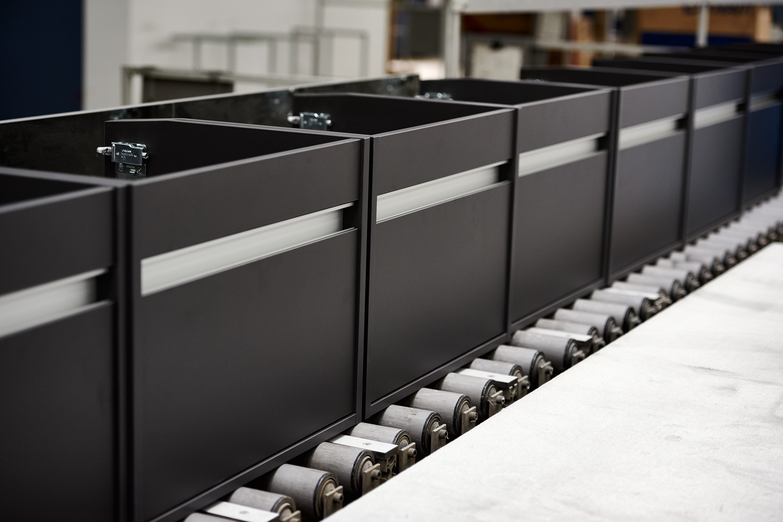 Bathroom furniture with melamine decor
