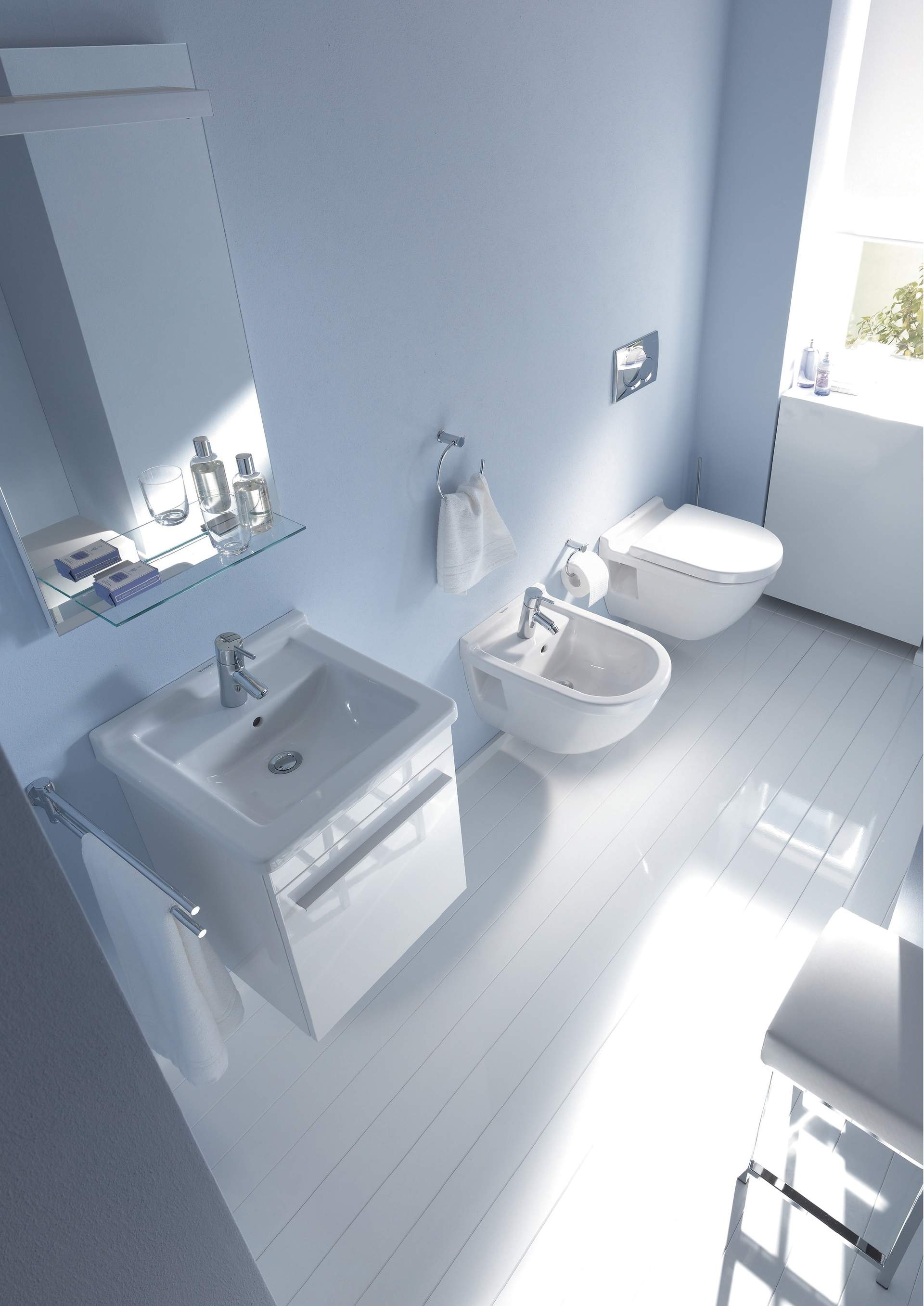 Barrier-free bathroom with height toilet
