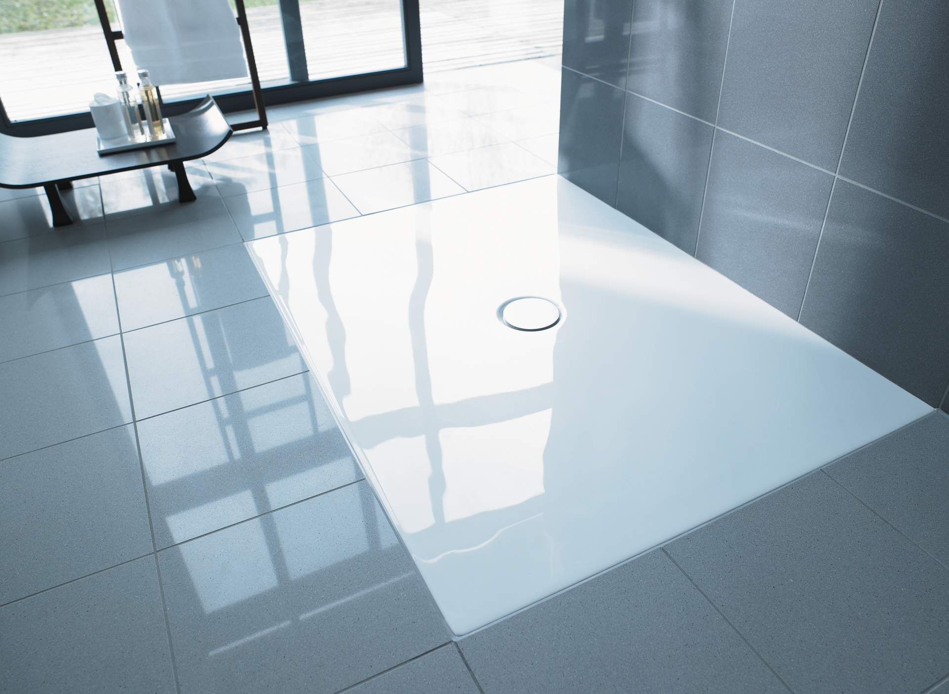Barrier-free bathroom with height toilet
