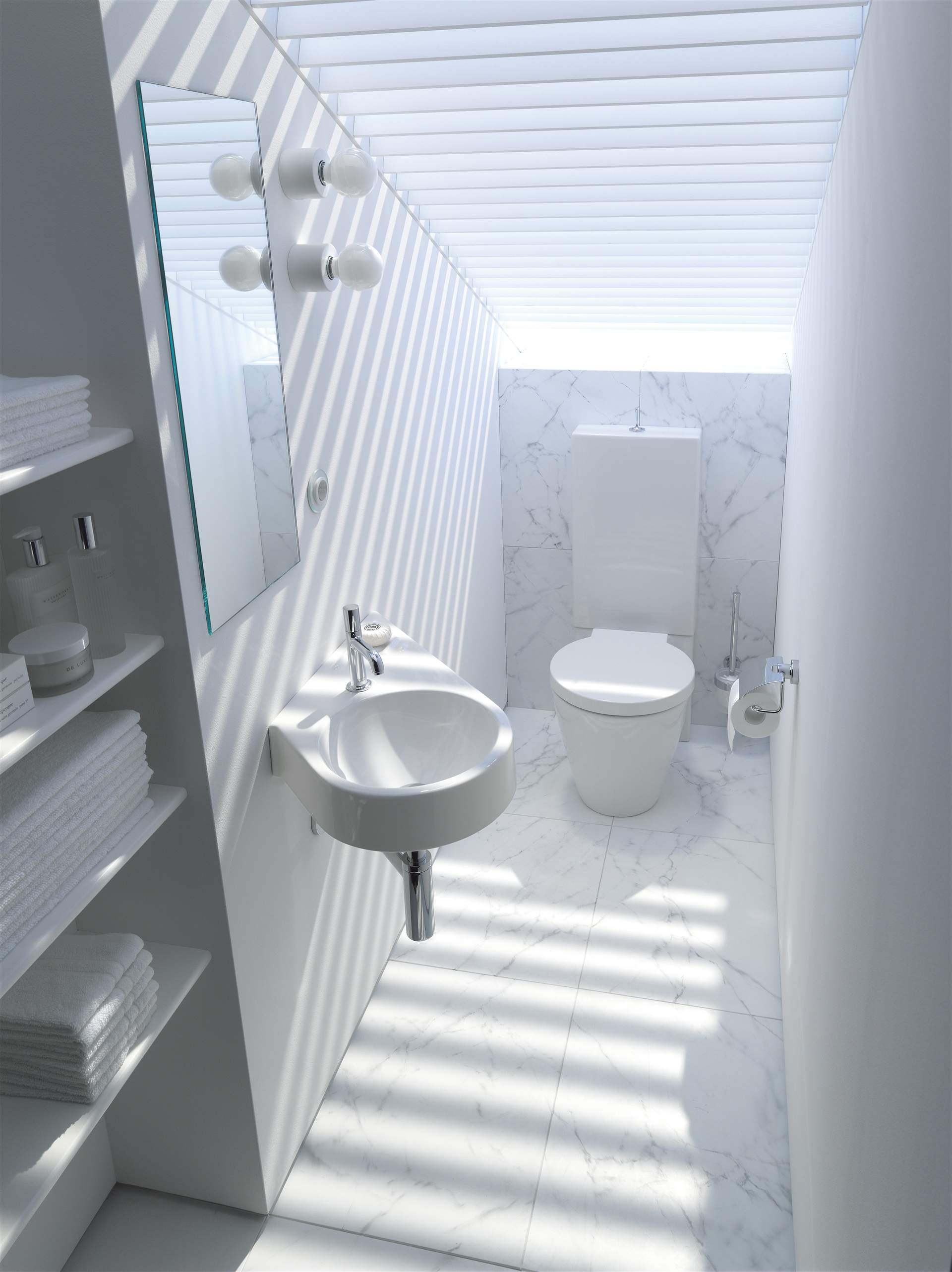 Barrier-free bathroom with height toilet
