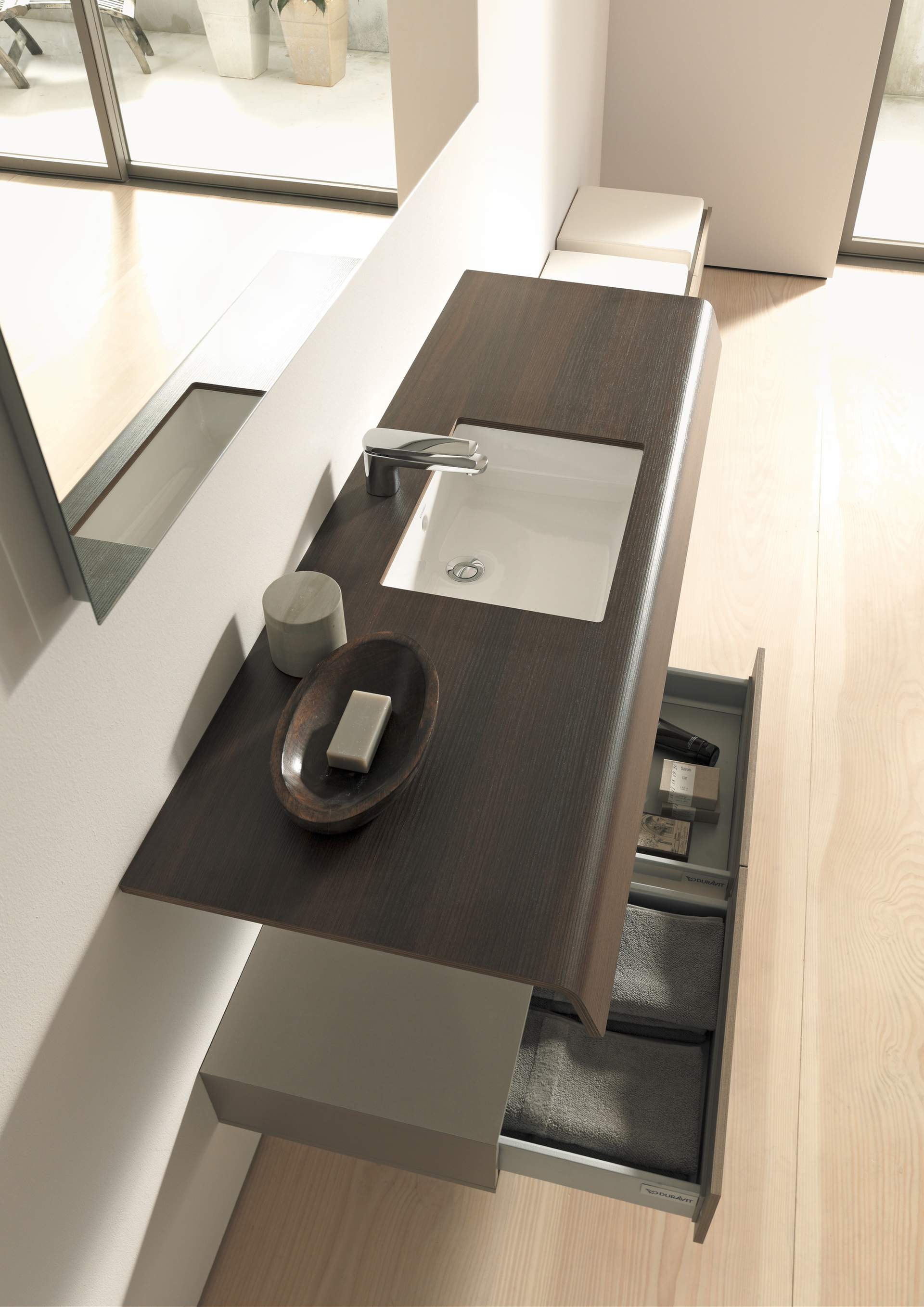 Barrier-free bathroom with height toilet
