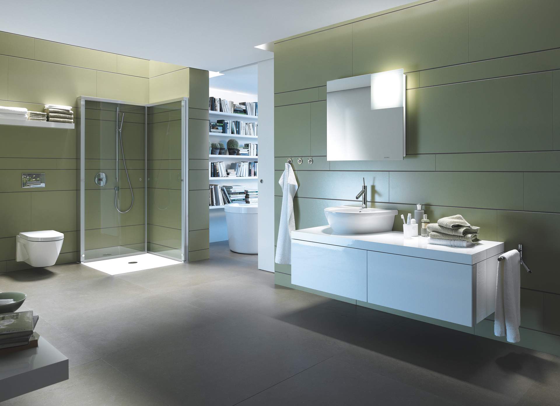 Barrier-free bathroom with height toilet
