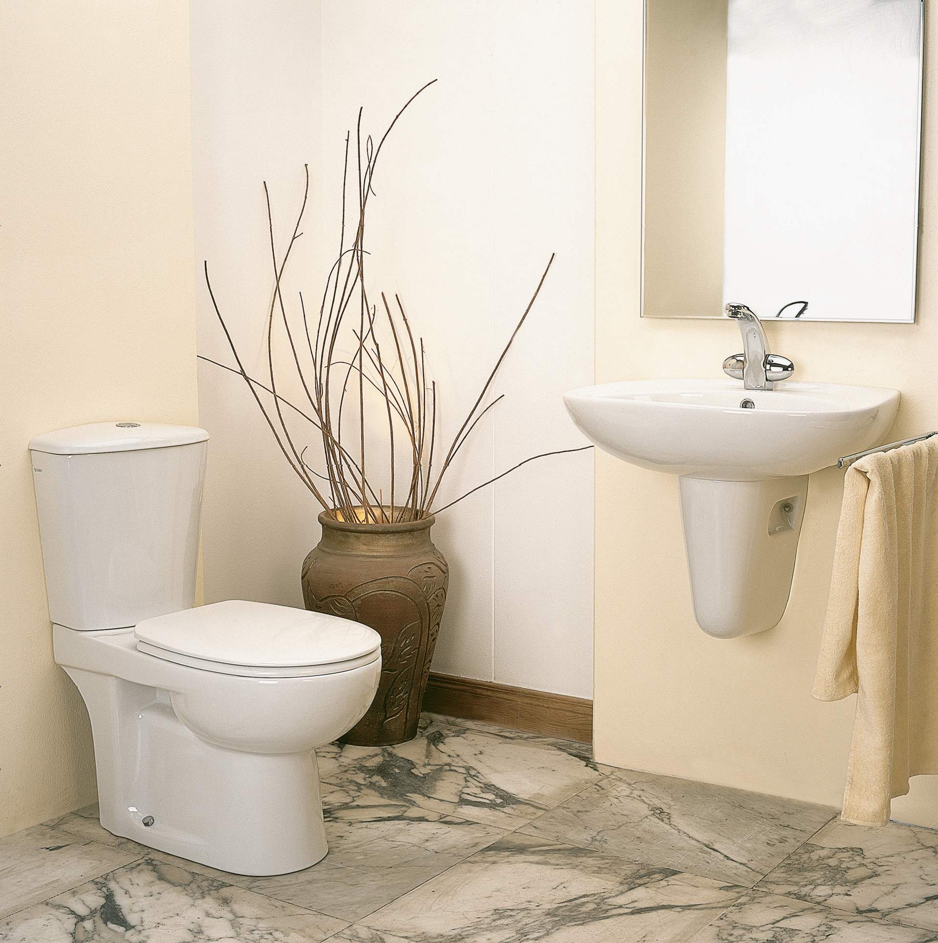 Barrier-free bathroom with height toilet
