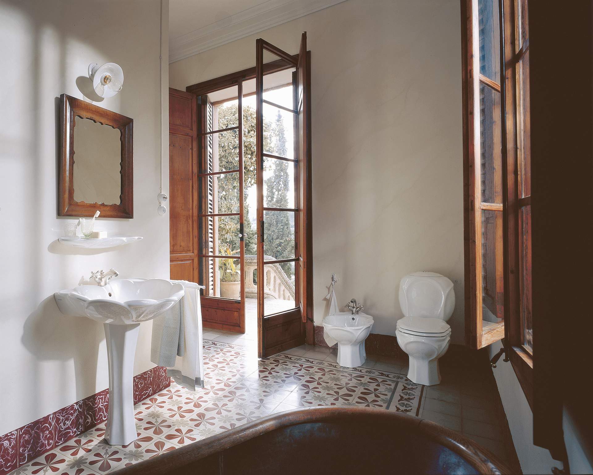 Barrier-free bathroom with height toilet
