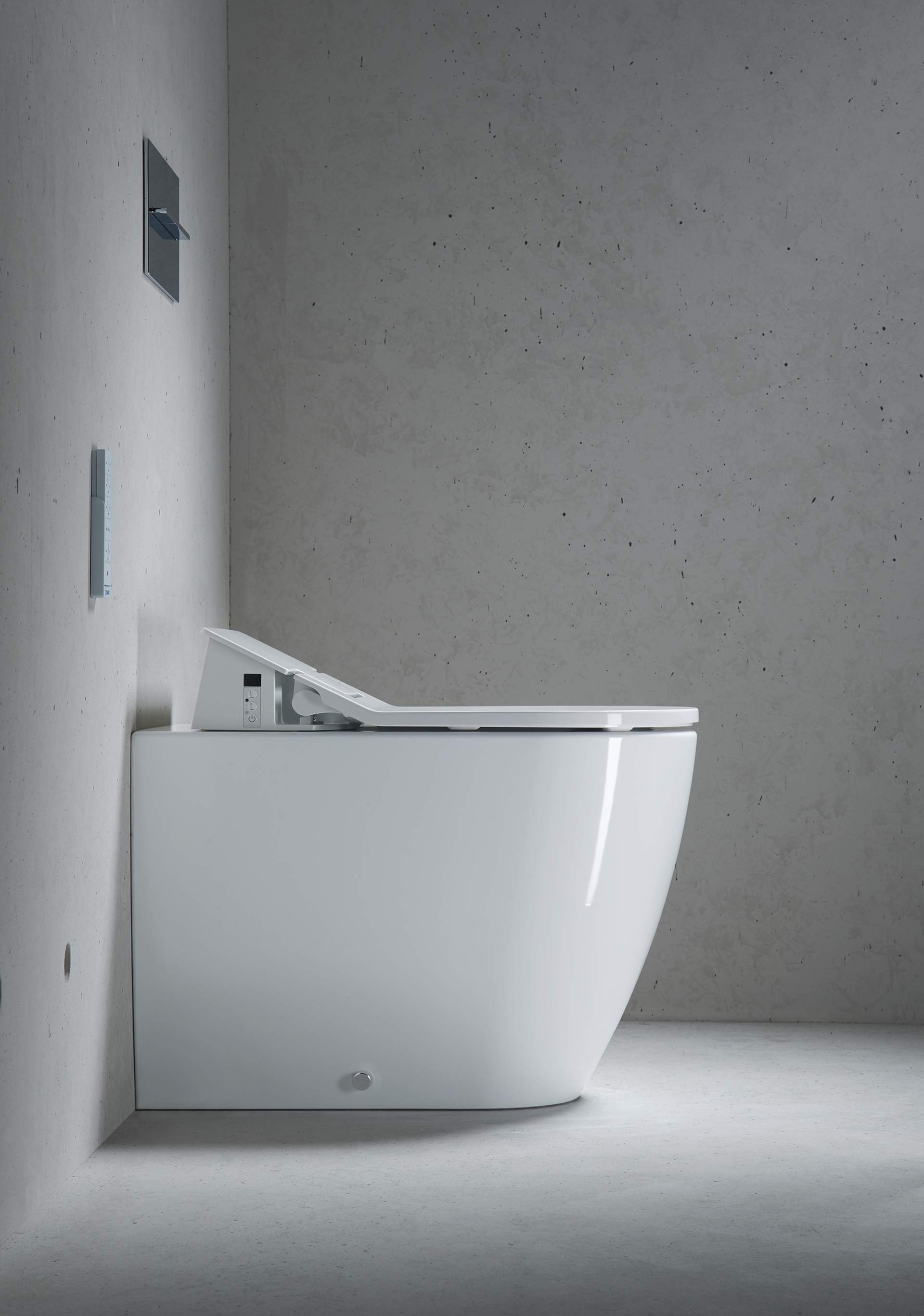 Barrier-free bathroom with height toilet
