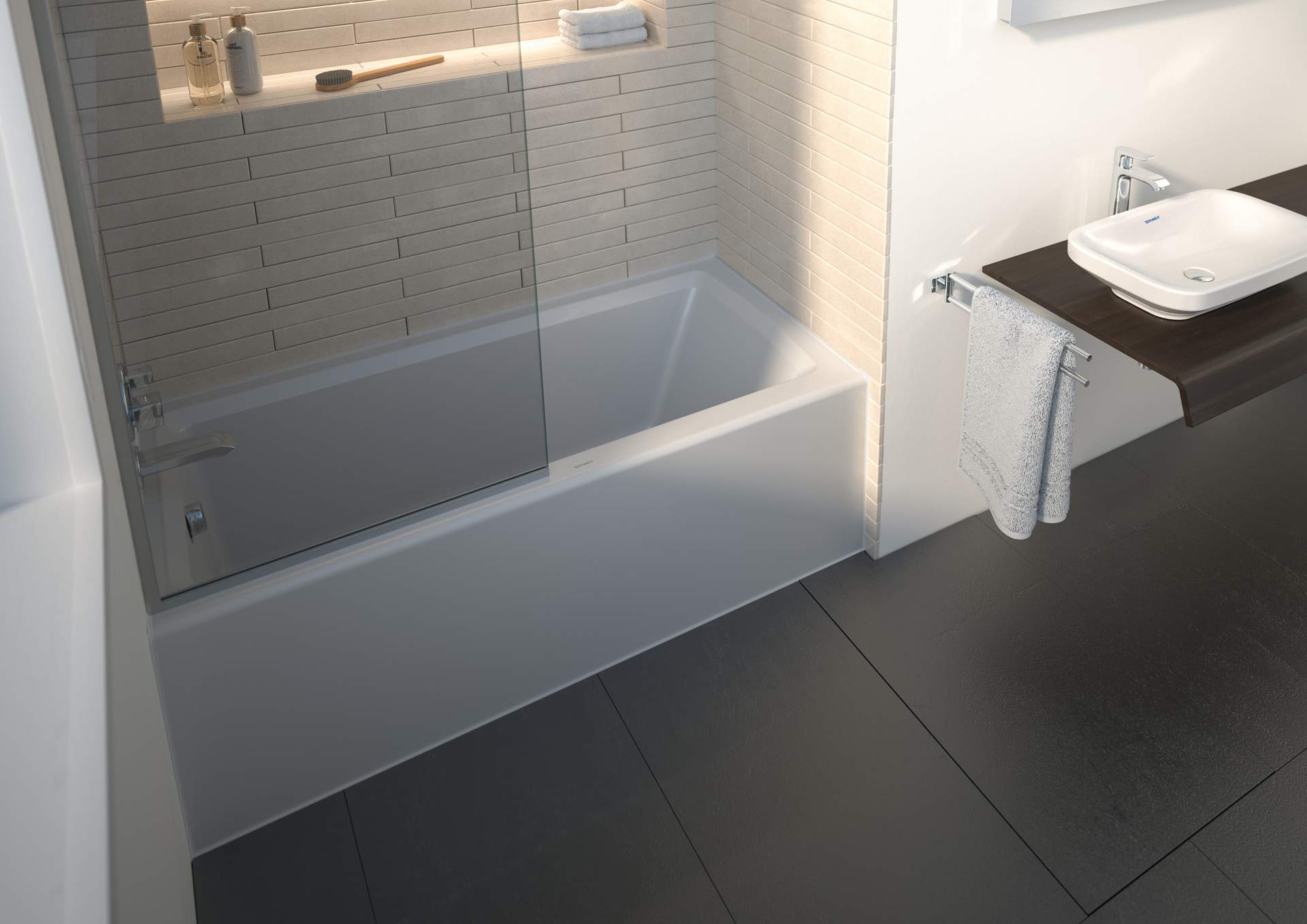 Barrier-free bathroom with height toilet
