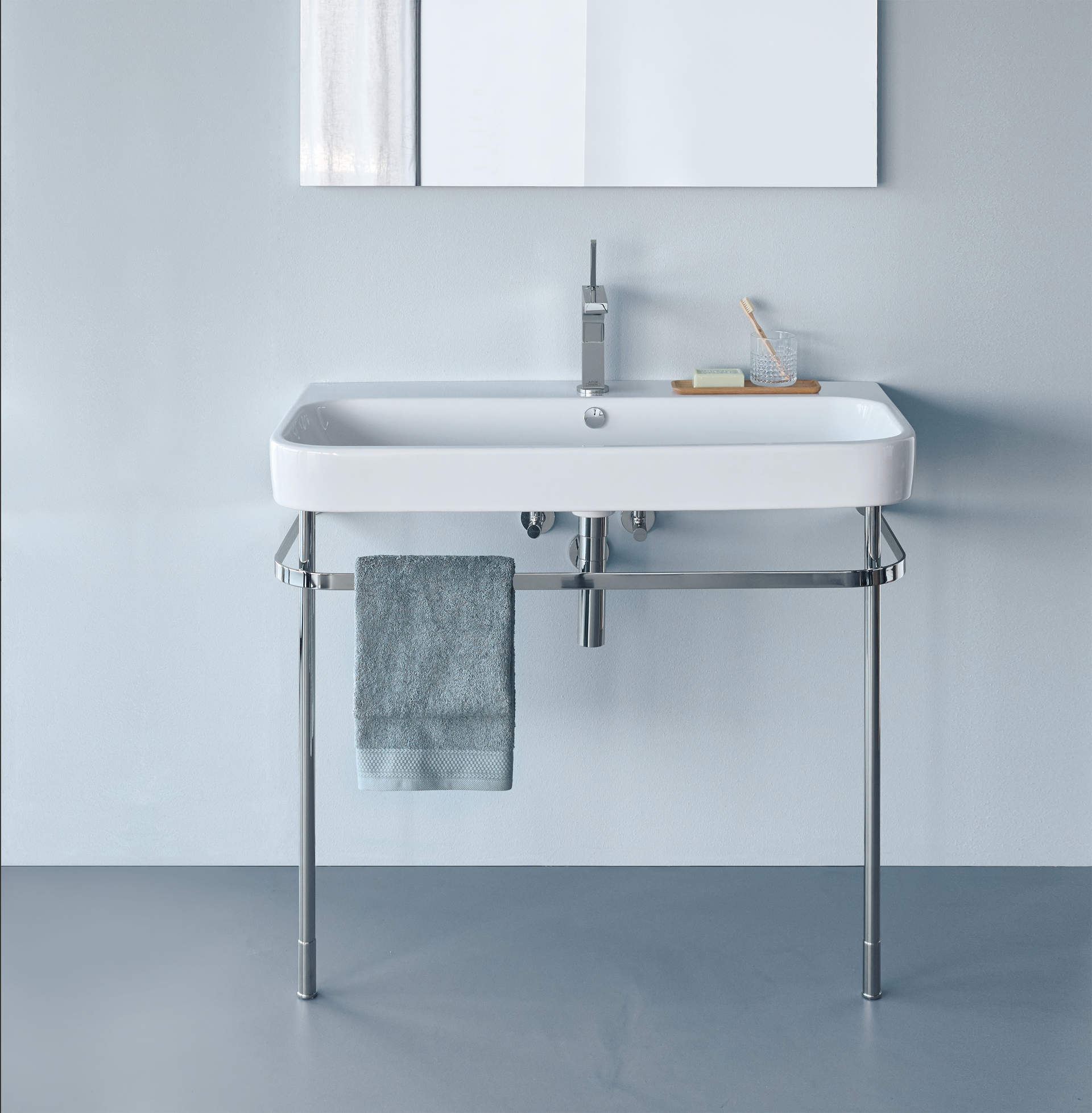 Barrier-free bathroom with height toilet
